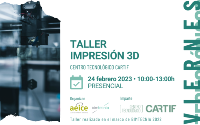 CARTIF acoge un taller de impresión 3D en la II edición de los ‘Viernes Tecnológicos’ de BIMTECNIA 2022