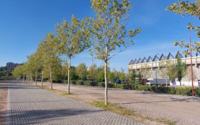 El proyecto URBAN GreenUP instala sistemas urbanos de drenaje sostenible en el entorno del Estadio José Zorrilla (Valladolid)